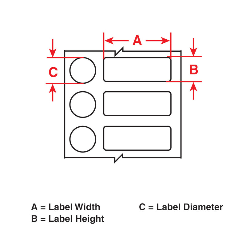 Brady J20-88-7425J Polypropylene Labels For J2000 Printer 150015
