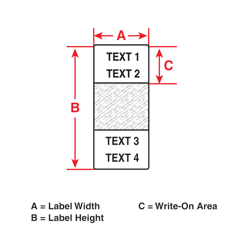 Brady M6-64-427 Self-Laminating Vinyl Wrap Around Labels for M610, M611, BMP61, M710 (with media adapter) and BMP71 (with media adapter) 174338