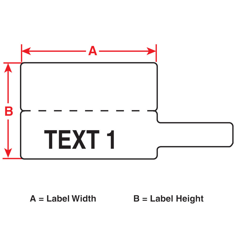 Brady M7-2-425-FP T-Flag or P-Flag Matte Polypropylene Labels for M710 and BMP71 174733