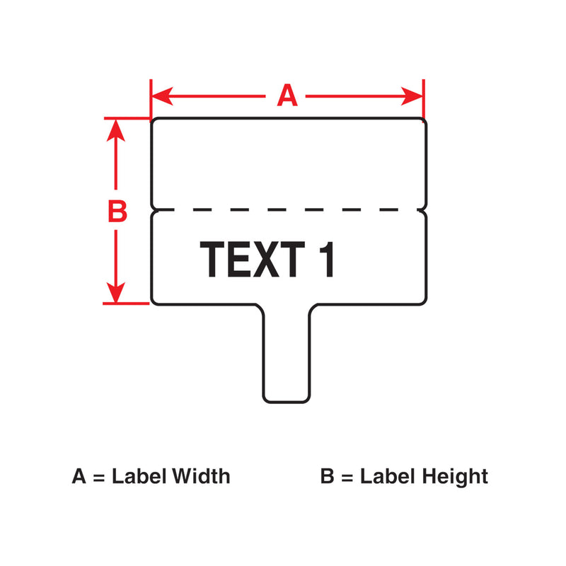 Brady M7-1-425-FT T-Flag or P-Flag Matte Polypropylene Labels for M710 and BMP71 173200