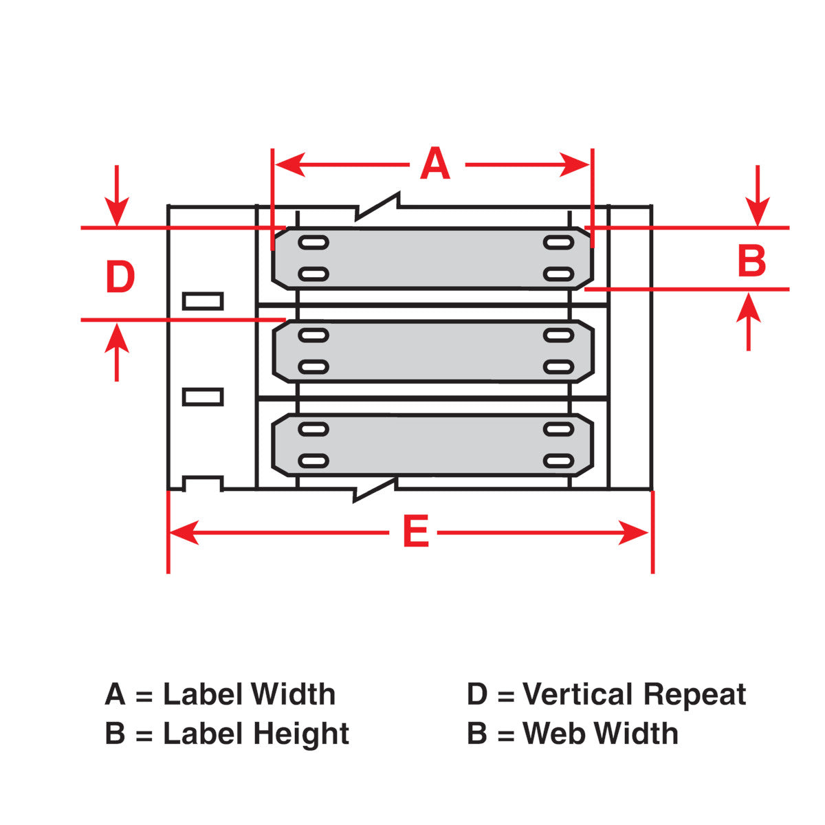 Brady HSNX-800-2-YL BradyTag Thermal & Dot Matrix Printable Tags 106288