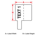 Brady PTLFP-02-425 Polypropylene Labelflags for M611, BMP61 and BMP71 108364