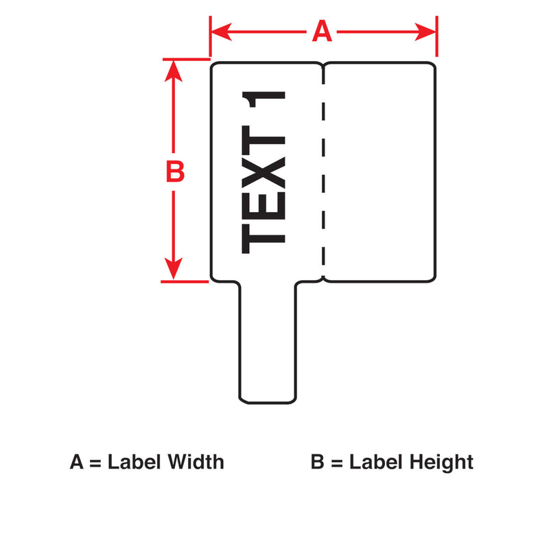 Brady M6-2-425-FP T-Flag or P-Flag Matte Polypropylene Labels for M610, M611, BMP61, M710 (with media adapter) and BMP71 (with media adapter) 173958