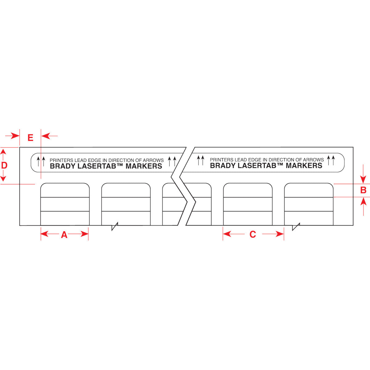 Brady LAT-4-747-10 LaserTab Laser Printable Labels 029709