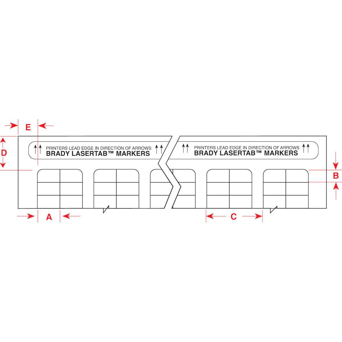 Brady LAT-26-747-10 LaserTab Laser Printable Labels 029763