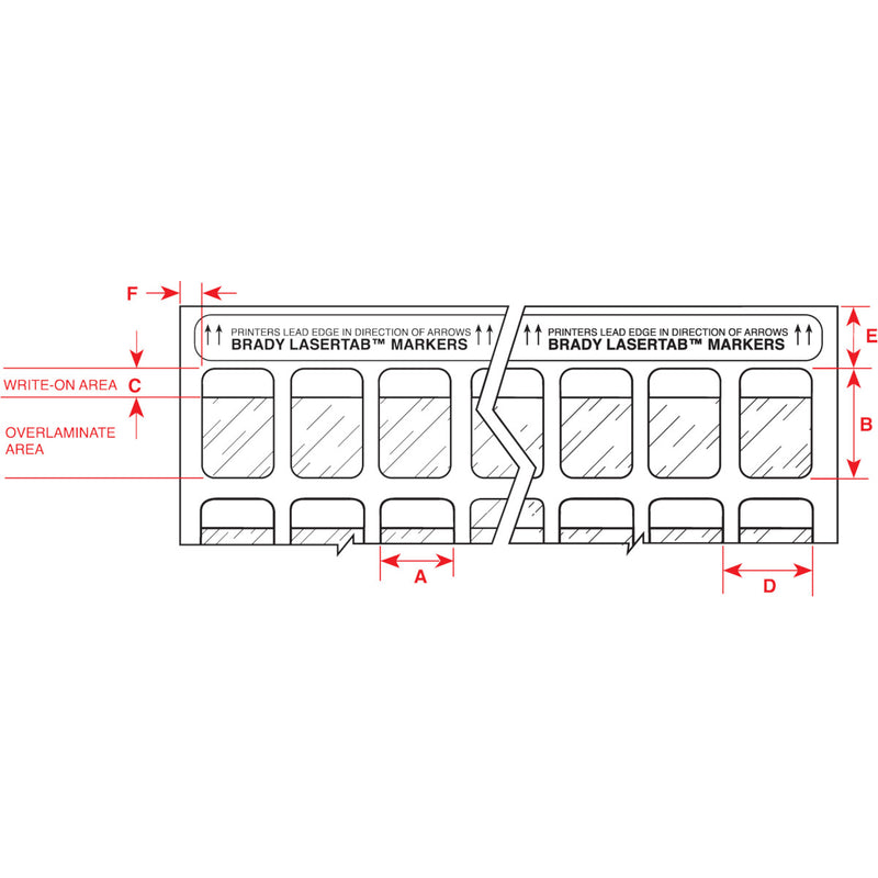 Brady LAT-16-361-1 LaserTab Laser Printable Labels 024565