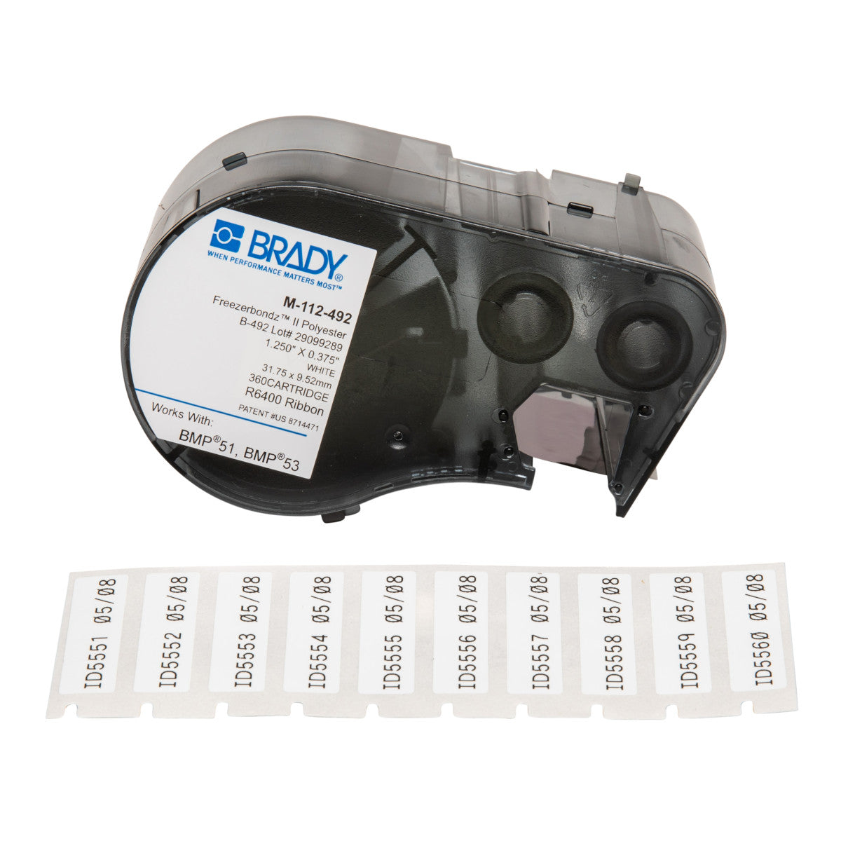 Brady M-112-492 Freezerbondz Labels For The Bmp51/53 Printer 134099
