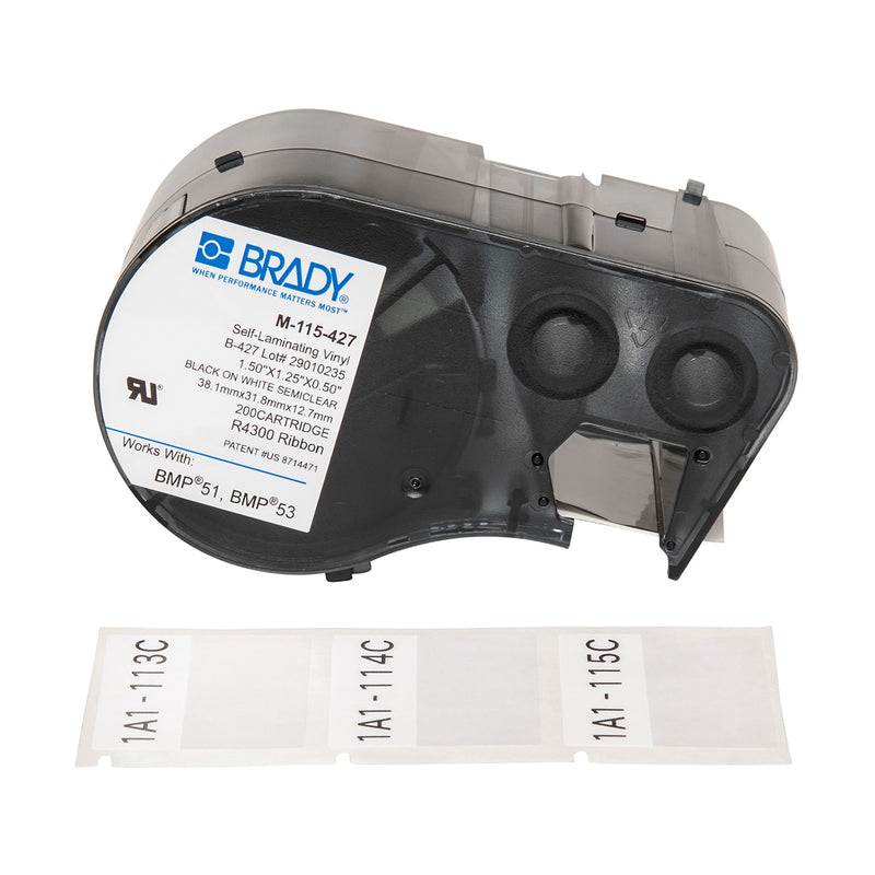 Brady M-115-427 Bmp51/53 Labelmaker Labels 143267