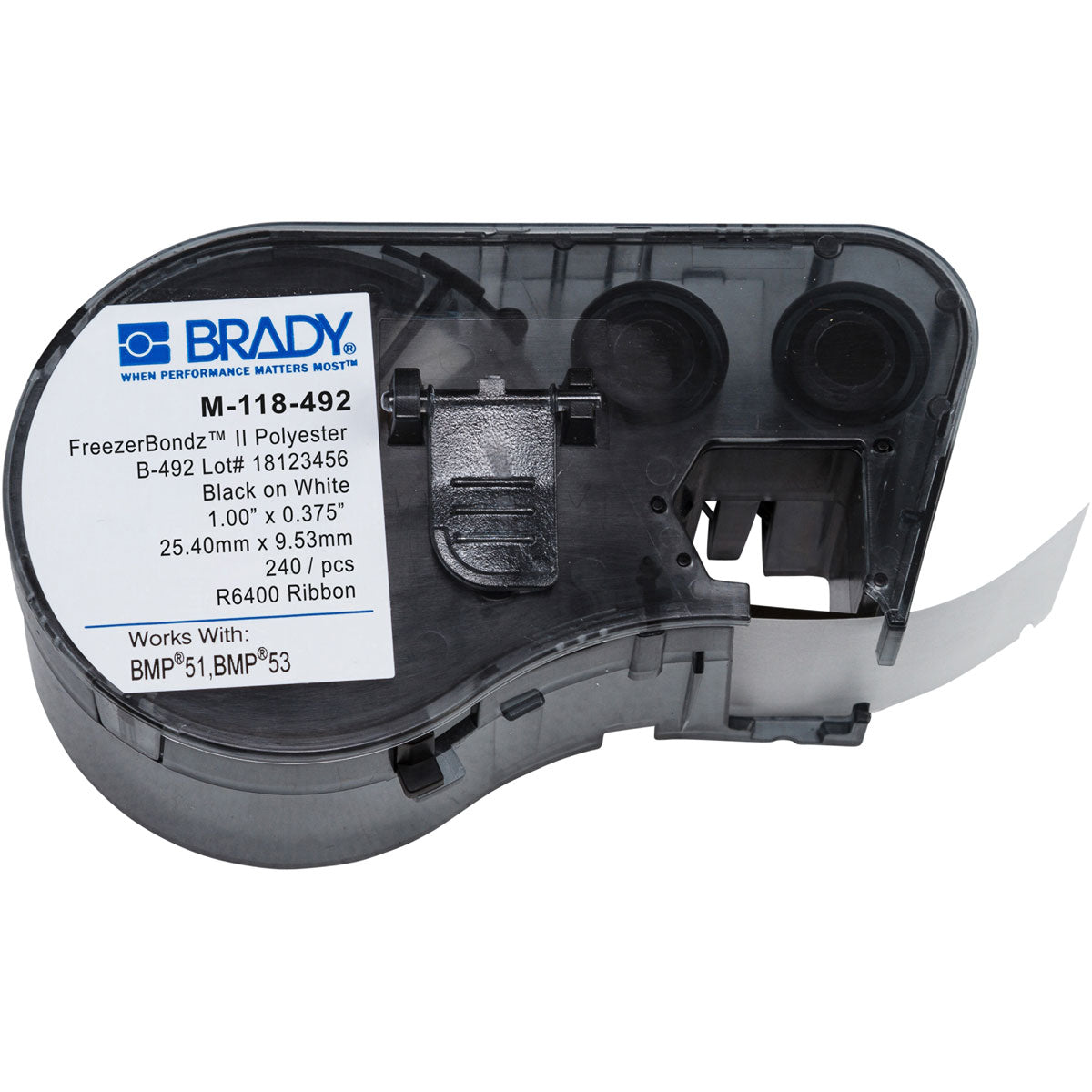 Brady M-118-492 Bmp51/53 Freezerbondz Labelmaker Labels 143323