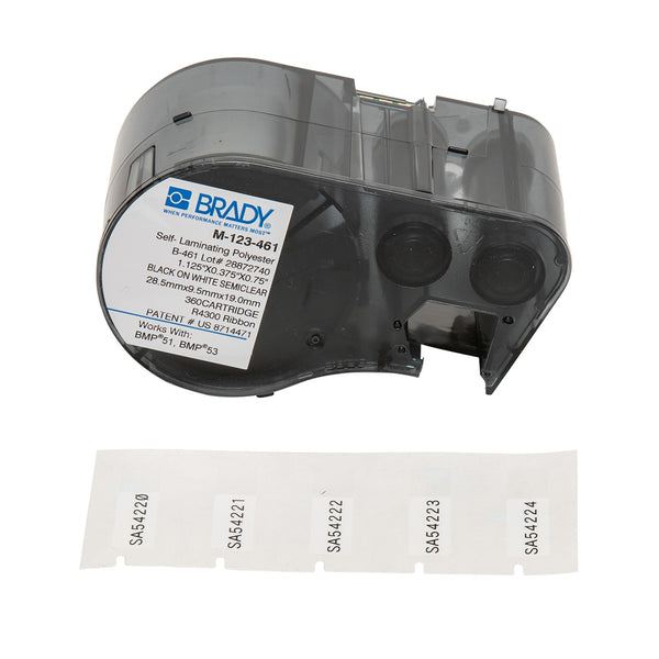Brady M-123-461 Bmp51/53 Labelmaker Labels 143299