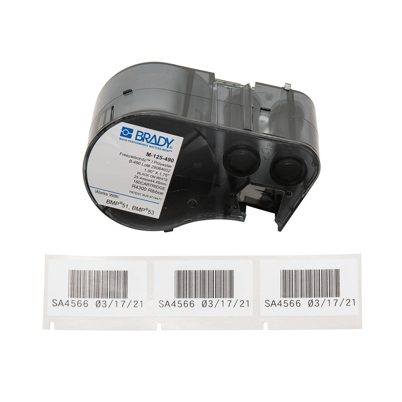 Brady M-125-490 Bmp51/53 Freezerbondz Labelmaker Labels 143311