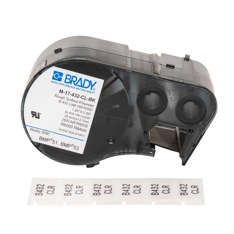 Brady M-17-432-CL-BK Bmp51 Label Printer Labels 143282
