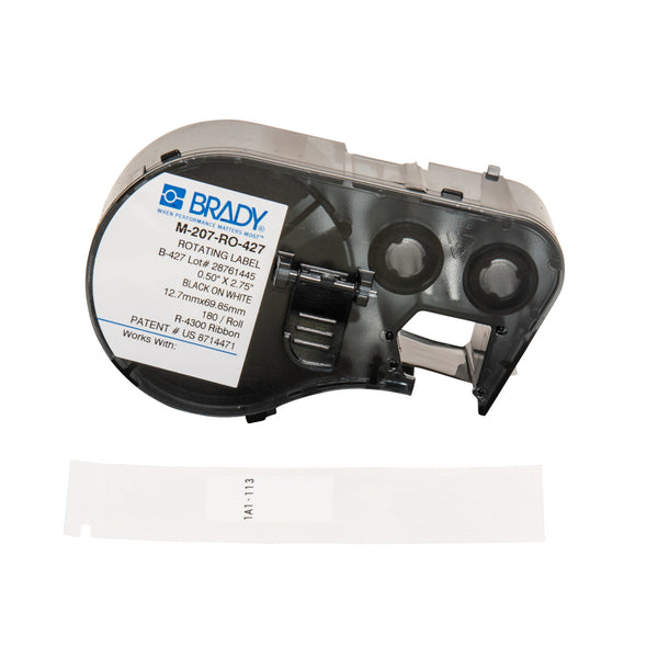 Brady M-207-RO-427 Rotating Self-laminating Vinyl Labels for BMP41 and BMP51/BMP53 151730
