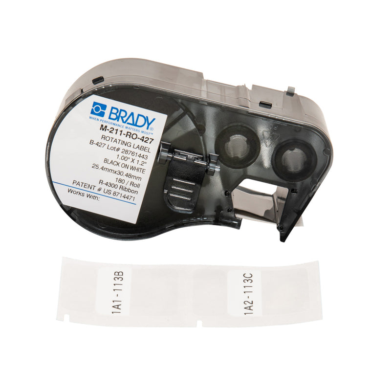 Brady M-211-RO-427 Rotating Self-laminating Vinyl Labels for BMP41 and BMP51/BMP53 151729