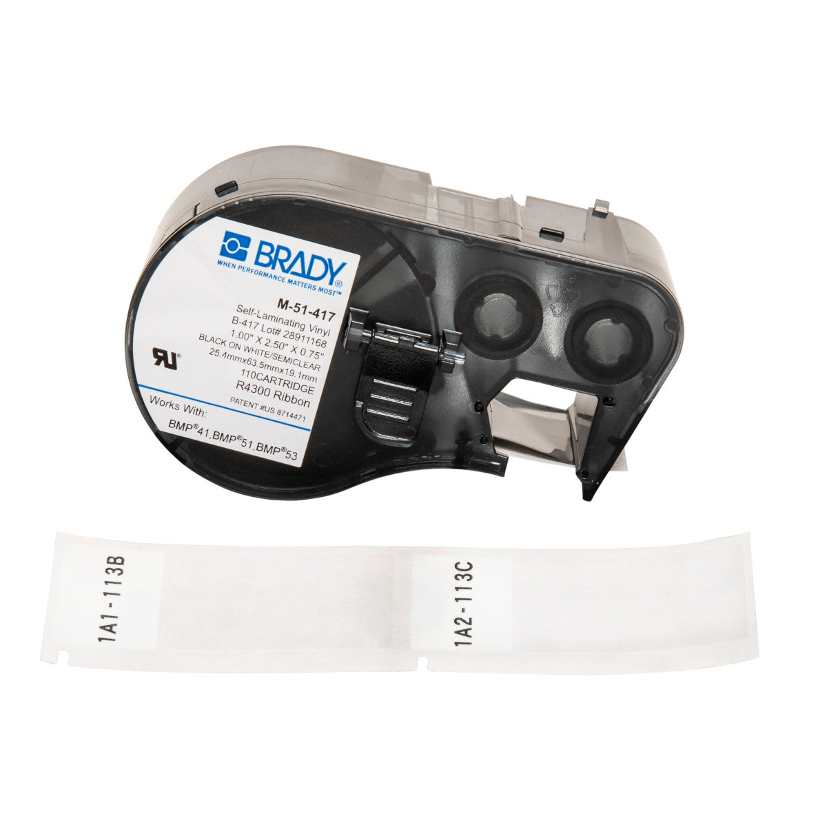 Brady M-51-417 BMP41/BMP51/BMP53 Labelmaker Labels 152884