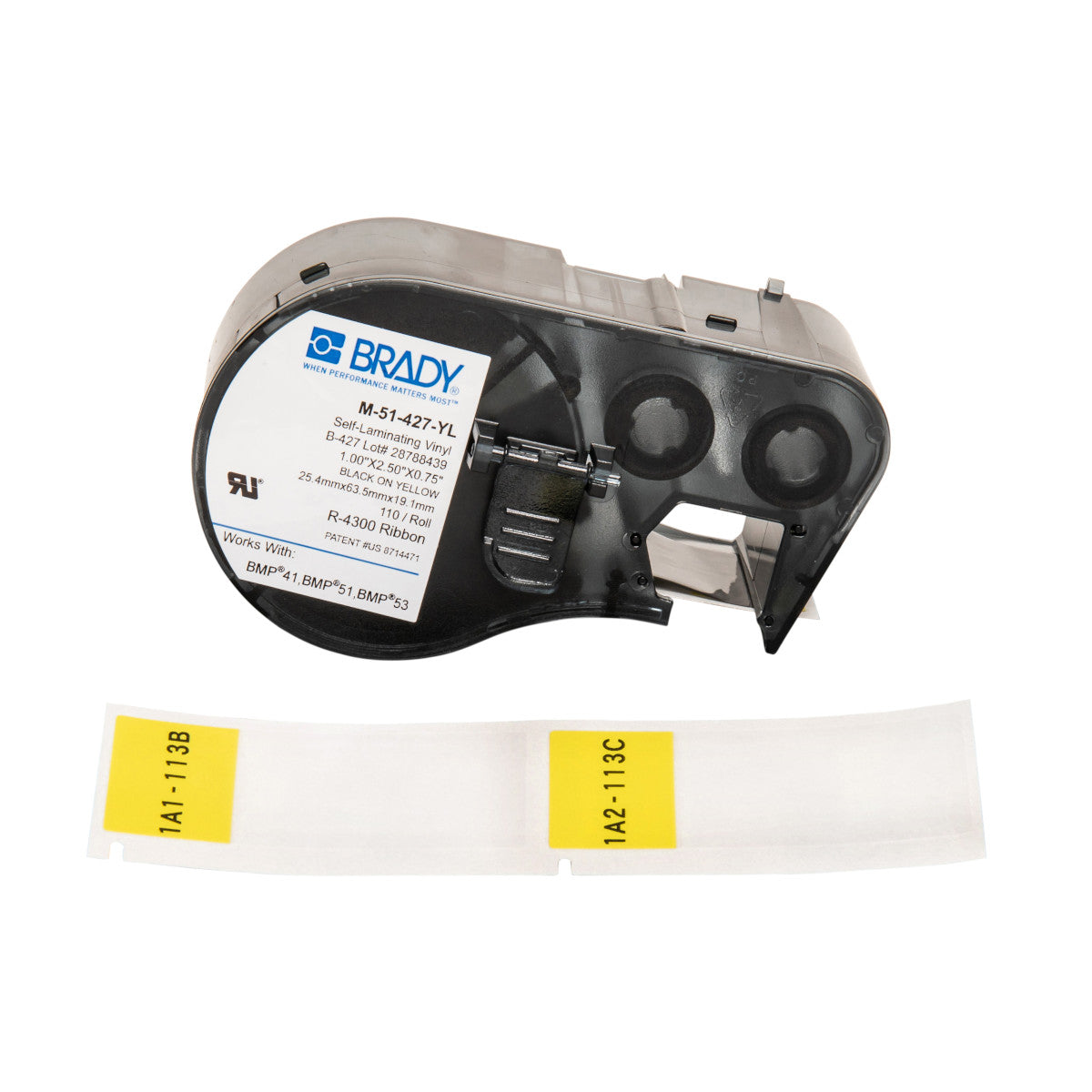 Brady M-51-427-YL Bmp41/Bmp51/Bmp53 Labelmaker Labels 131585
