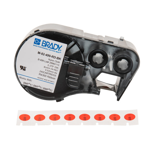 Brady M-82-499-RD-BK Bmp51/53 Labelmaker Labels 143342