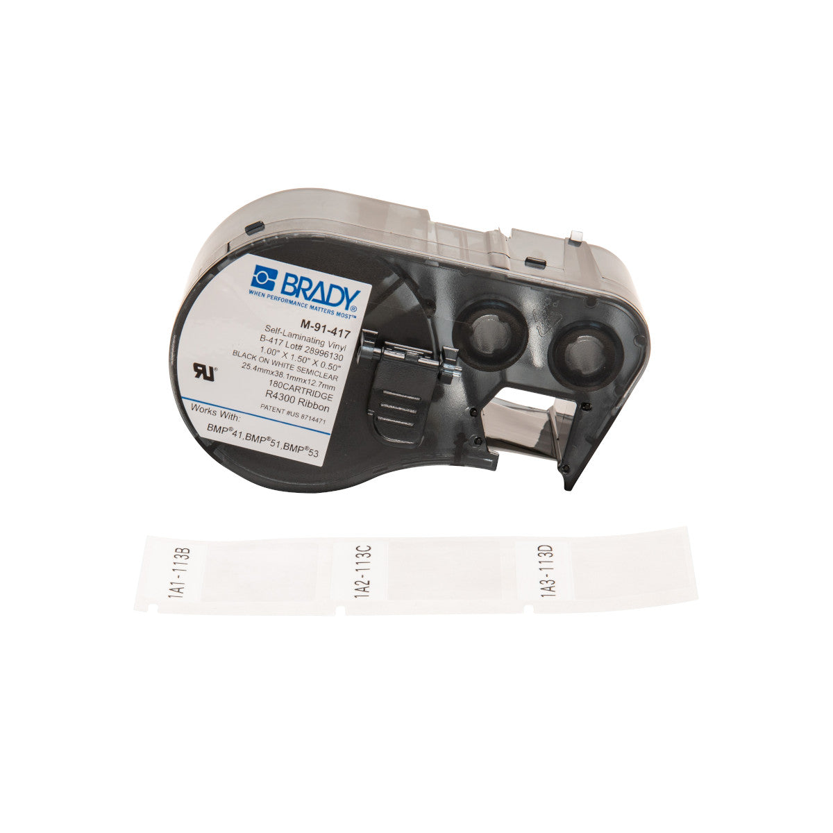Brady M-91-417 BMP41/BMP51/BMP53 Labelmaker Labels 152883