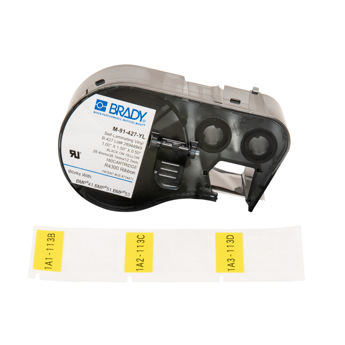 Brady M-91-427-YL Bmp41/Bmp51/Bmp53 Labelmaker Labels 131573