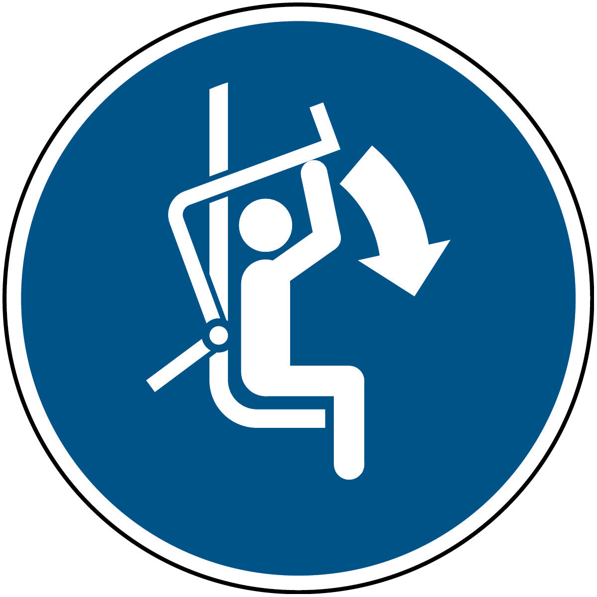 Brady M/M033/Nt-Alu-Dia150/1-B Close safety bar of chairlift - ISO 7010 135382