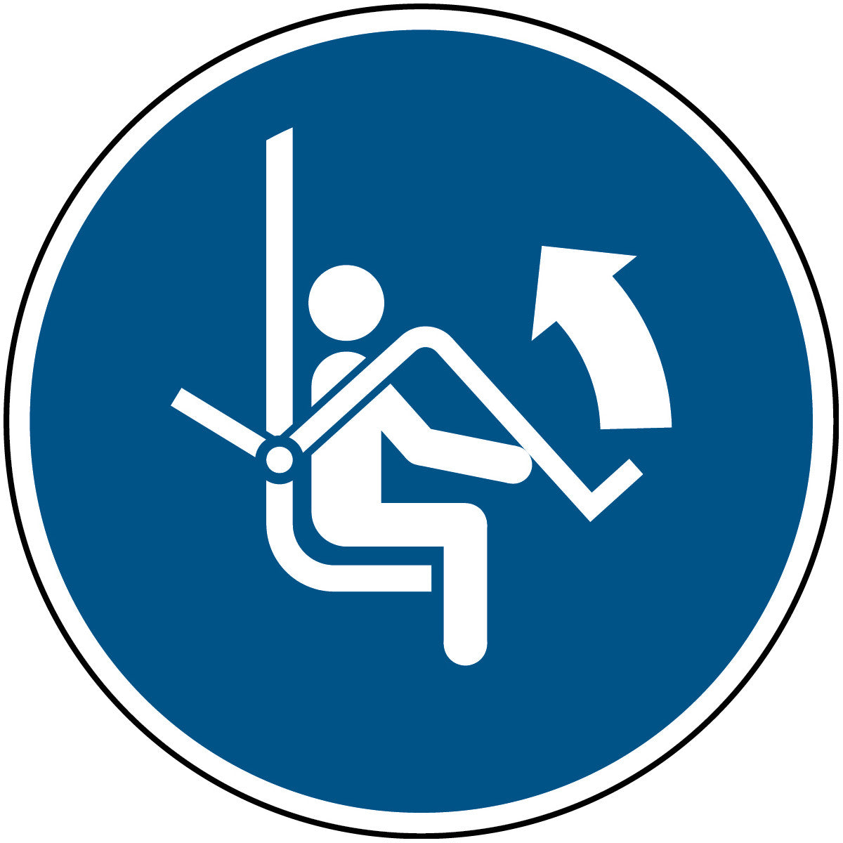 Brady M/M034/Nt-Alu-Dia100/1-B Open safety bar of chairlift - ISO 7010 135413