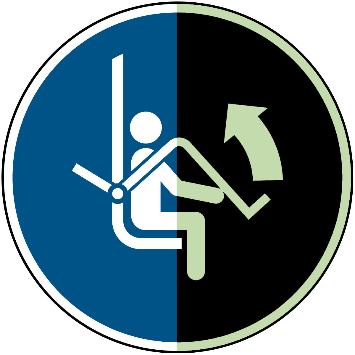 Brady M/M034/Nt-Sa-Pholumb-Dia150/1-B Open safety bar of chairlift - ISO 7010 135426