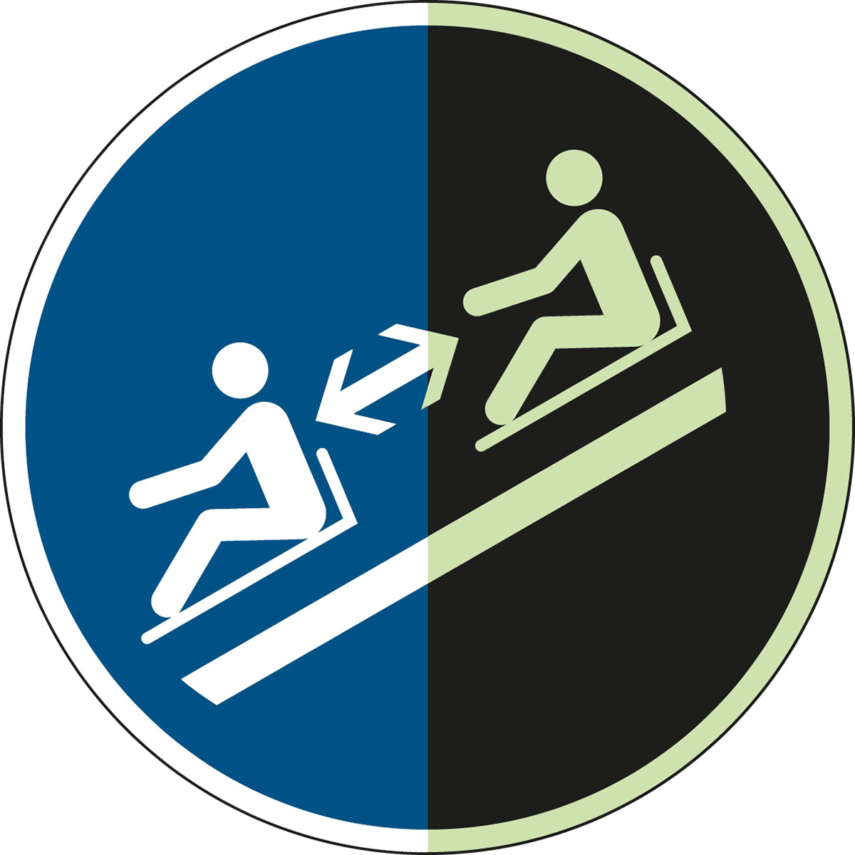 Brady M/M052/Nt/Pe-Pholumb-Dia150-1 ISO Safety Sign - Keep distances 197937