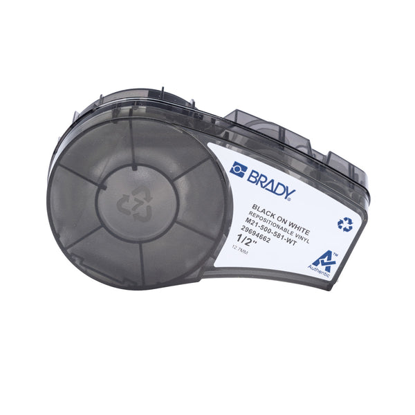 Brady M21-500-581-WT M21 series Repositionable vinyl labels 152246