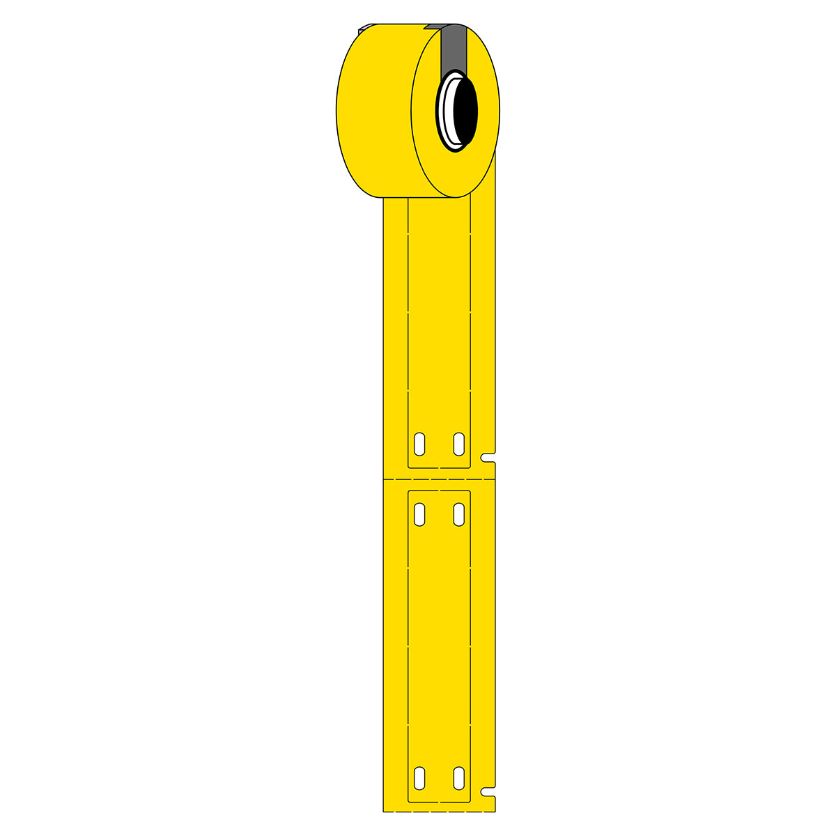 Brady M61-15x75-B7598-YL Linerless Polyester Cable Tag For M611 & Bmp61 303362