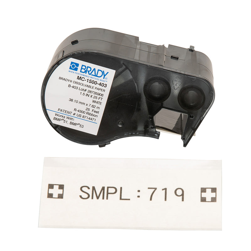 Brady MC-1500-403 Dissolvable Paper Tape For Bmp51/Bmp53 Labelmaker 149606
