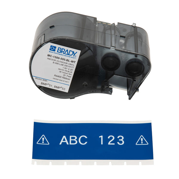 Brady MC-1500-595-BL-WT Bmp51/53 Labelmaker Tape 143390