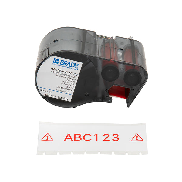 Brady MC-1500-595-WT-RD Bmp51/53 Labelmaker Tape 143382