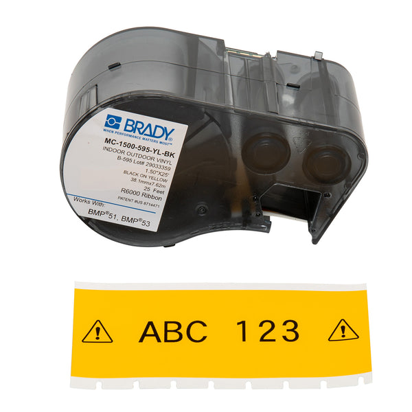 Brady MC-1500-595-YL-BK Bmp51/53 Labelmaker Tape 143378