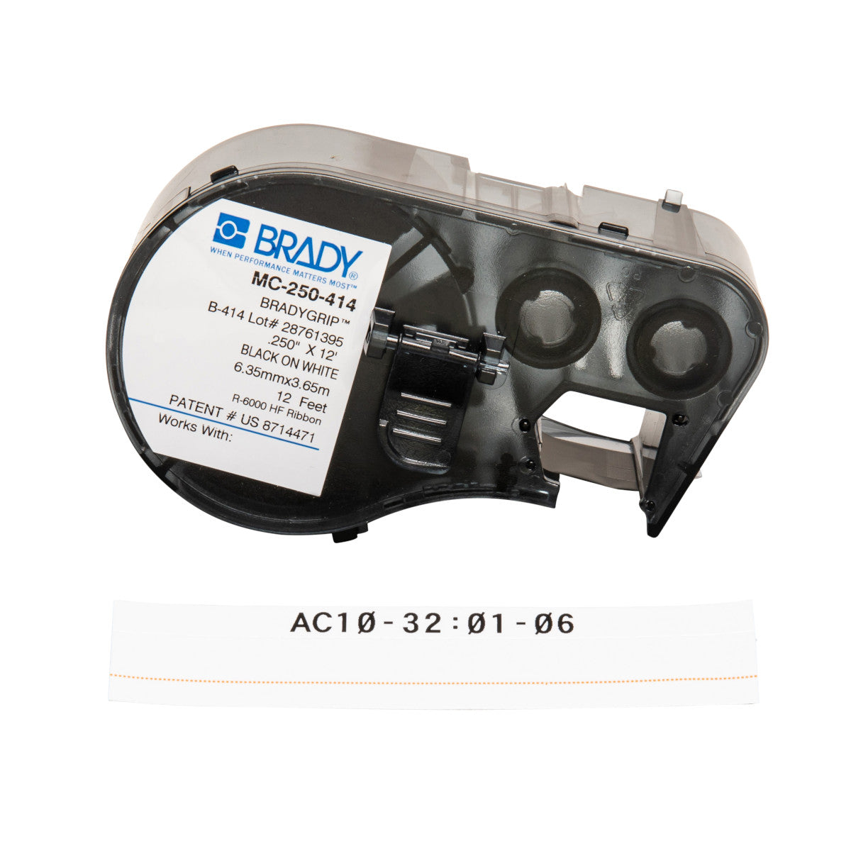 Brady MC-250-414 BradyGrip Print-on Hook Material for BMP41/BMP51/BMP53 151724