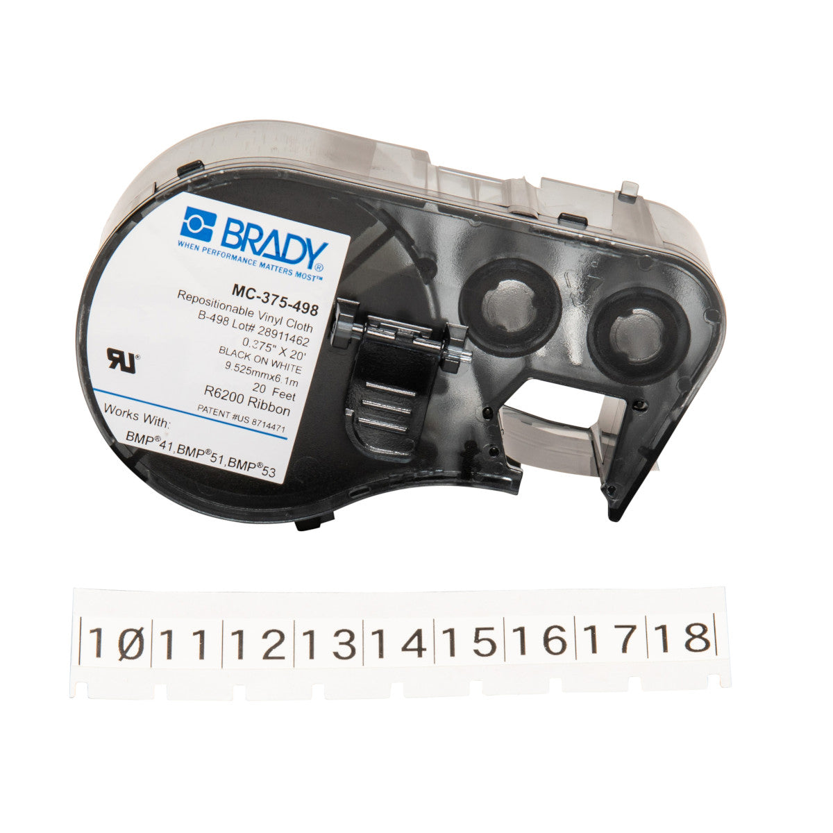 Brady MC-375-498 Bmp41/Bmp51/Bmp53 Labelmaker Labels 143330