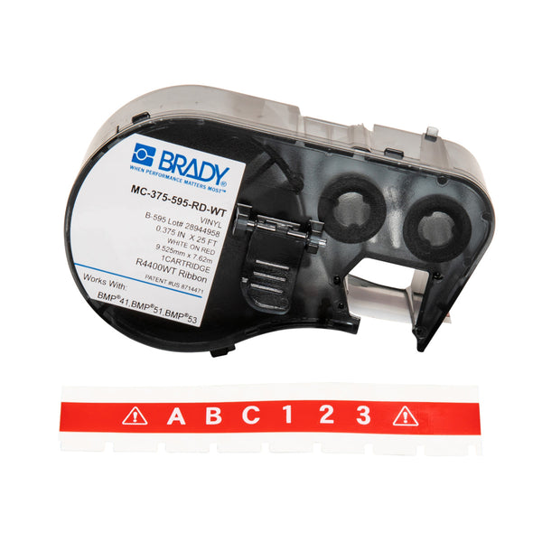 Brady MC-375-595-RD-WT Bmp41/Bmp51/Bmp53 Labelmaker Tape 150588