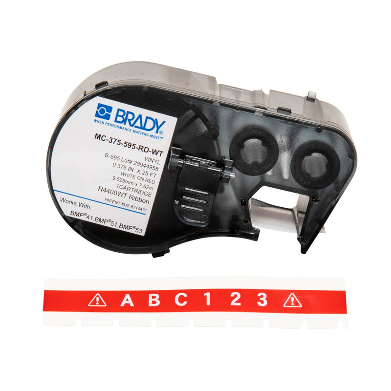 Brady MC-375-595-RD-WT Bmp41/Bmp51/Bmp53 Labelmaker Tape 150588