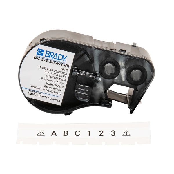 Brady MC-375-595-WT-BK Bmp41/Bmp51/Bmp53 Labelmaker Tape 139923