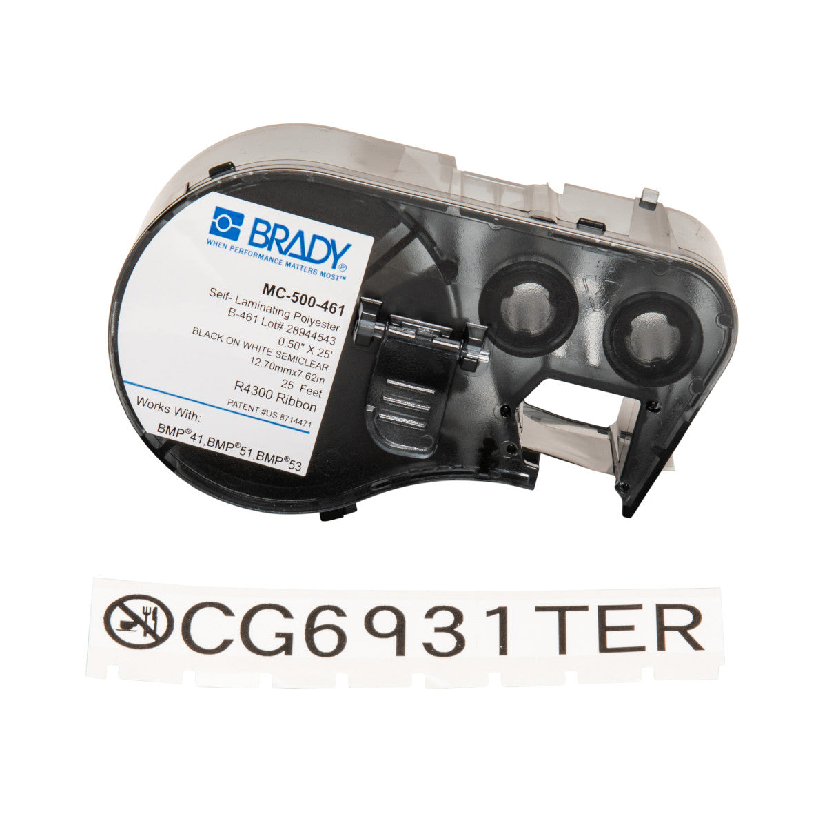 Brady MC-500-461-AW Bmp51/53 Labelmaker Labels 143288