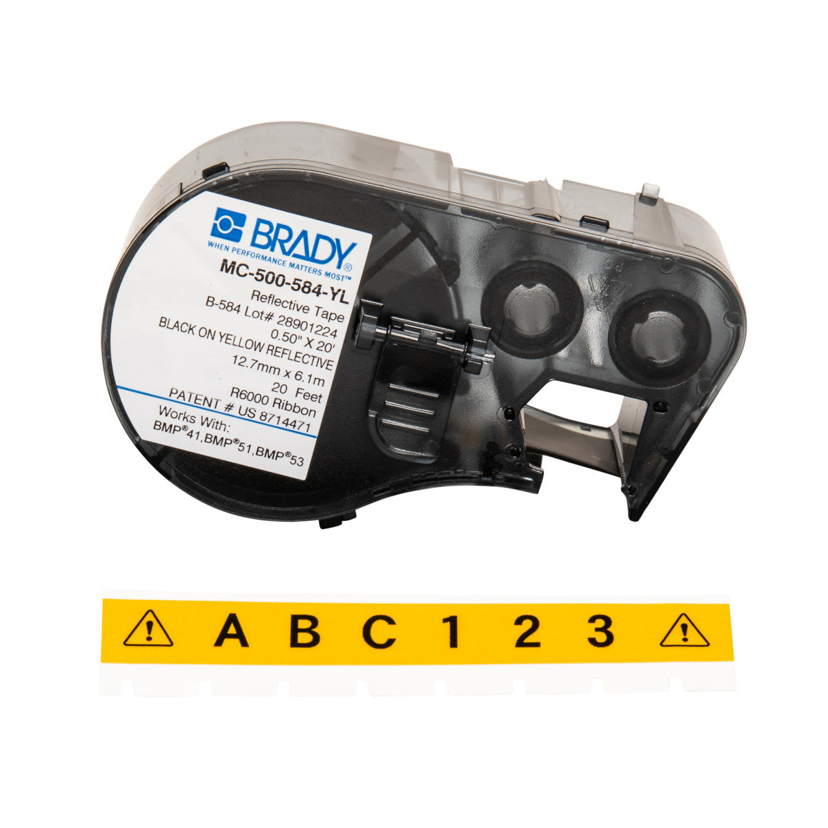 Brady MC-500-584-YL Bmp41/Bmp51/Bmp53 Labelmaker Labels 143407