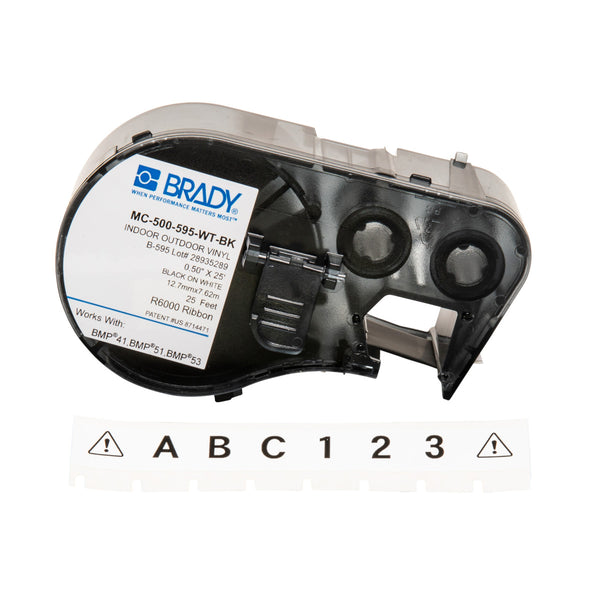 Brady MC-500-595-WT-BK Bmp41/Bmp51/Bmp53 Labelmaker Tape 143371