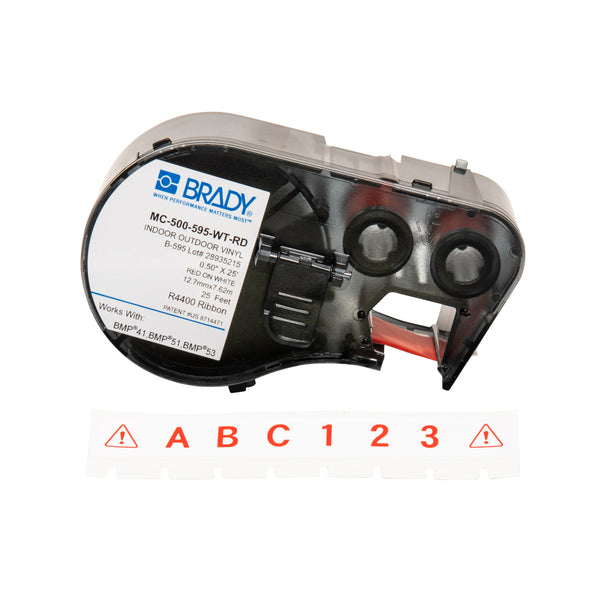 Brady MC-500-595-WT-RD Bmp41/Bmp51/Bmp53 Labelmaker Tape 143379