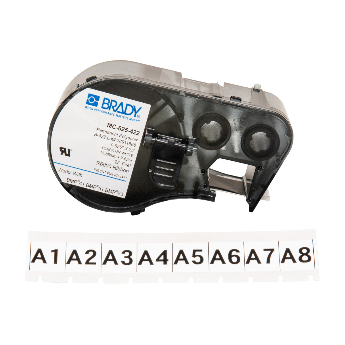 Brady MC-625-422 Bmp41/Bmp51/Bmp53 Labelmaker Labels 143243