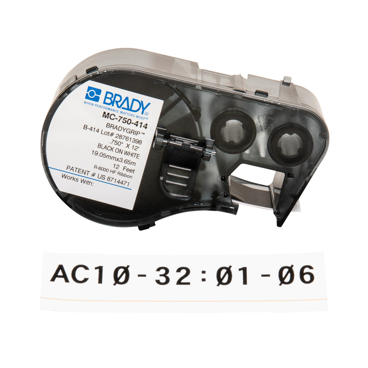Brady MC-750-414 BradyGrip Print-on Hook Material for BMP41/BMP51/BMP53 151726