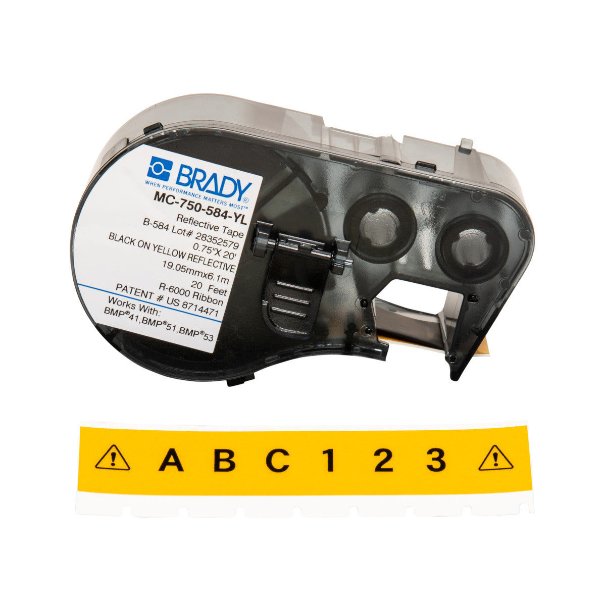 Brady MC-750-584-YL Bmp41/Bmp51/Bmp53 Labelmaker Labels 143408