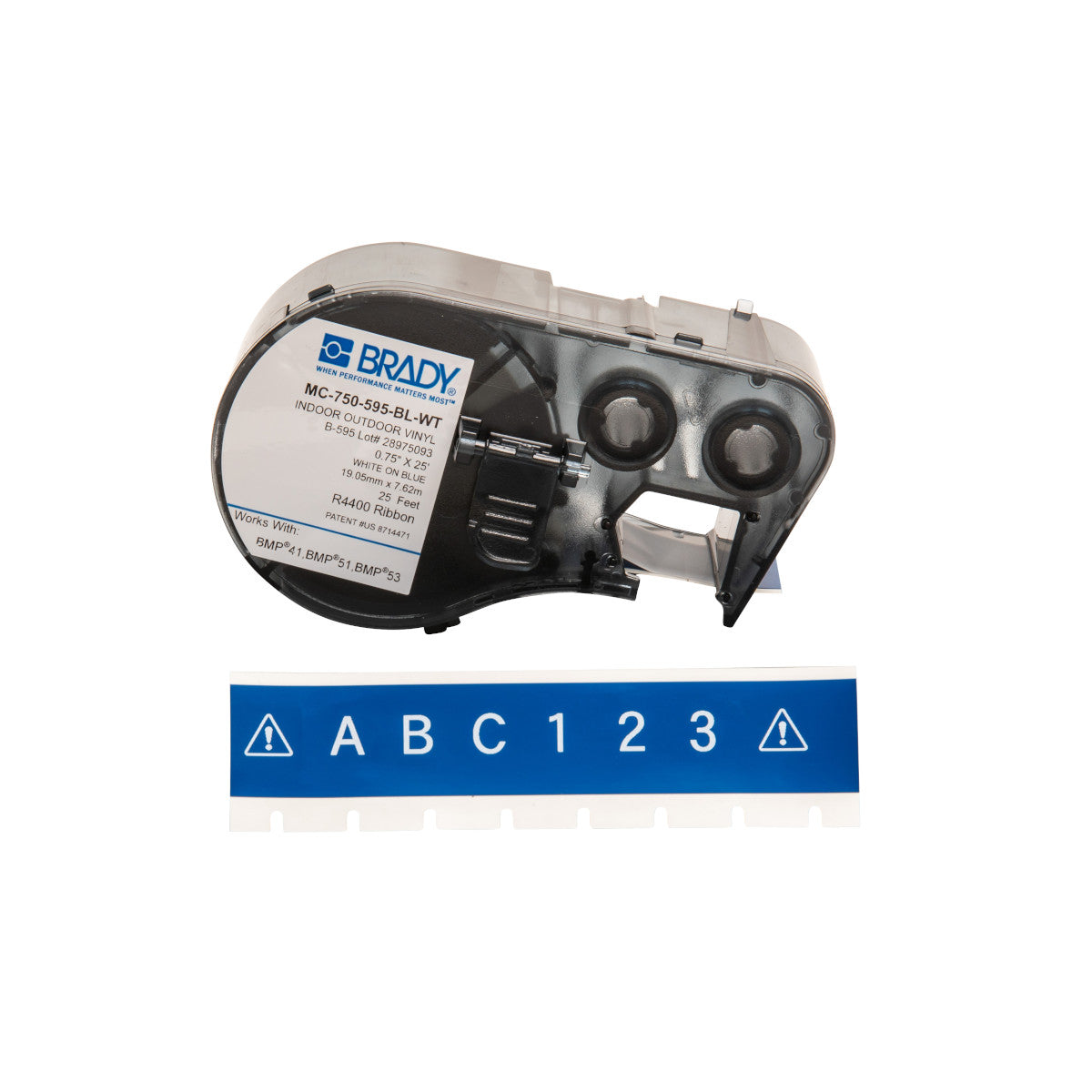 Brady MC-750-595-BL-WT Bmp41/Bmp51/Bmp53 Labelmaker Tape 143388