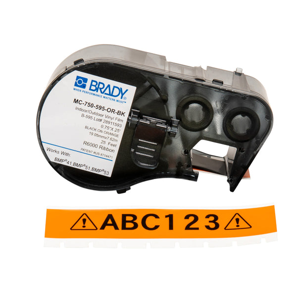 Brady MC-750-595-OR-BK Bmp41/Bmp51/Bmp53 Labelmaker Tape 143368