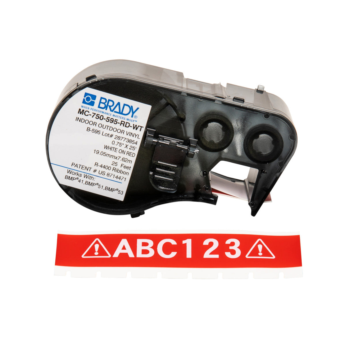 Brady MC-750-595-RD-WT Bmp41/Bmp51/Bmp53 Labelmaker Tape 143400