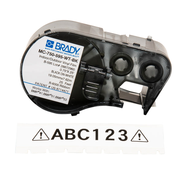 Brady MC-750-595-WT-BK Bmp41/Bmp51/Bmp53 Labelmaker Tape 143372