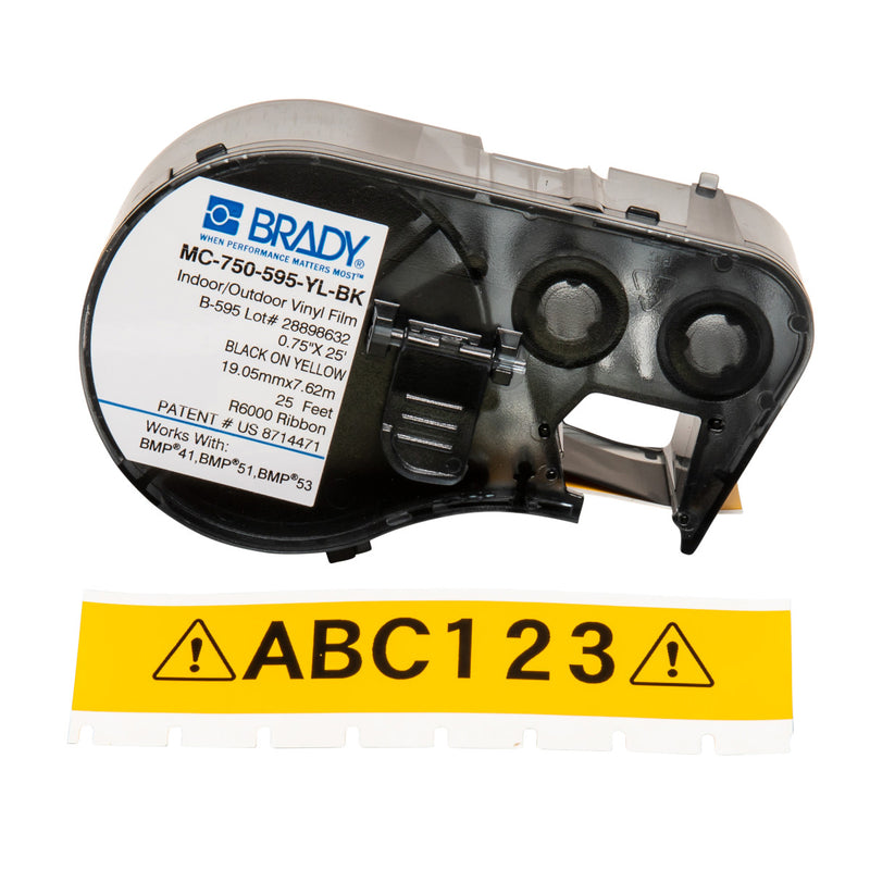 Brady MC-750-595-YL-BK Bmp41/Bmp51/Bmp53 Labelmaker Tape 143376